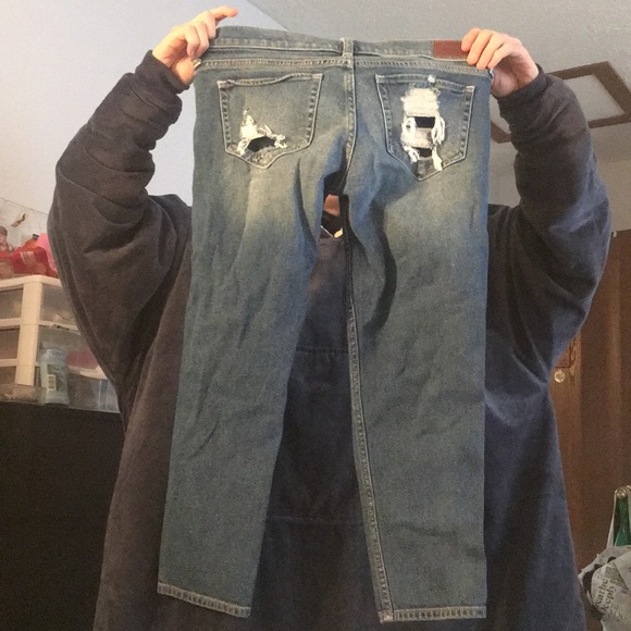 Medium Wash Boyfriend Jeans - Picture 2 of 3